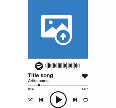 Spotify tekst og bilde tilpasset klistremerke - Tenstickers