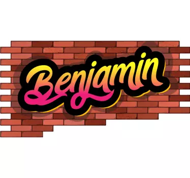 Murvegg og navn graffiti urban dekal - Tenstickers