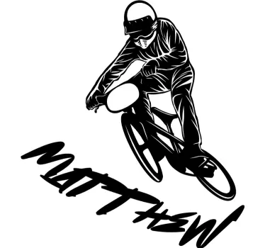 Graffiti navn med sykkel urban wallstickers - Tenstickers