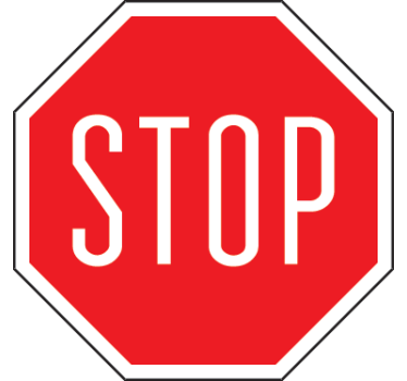 Stopp skilt klistremerke - Tenstickers