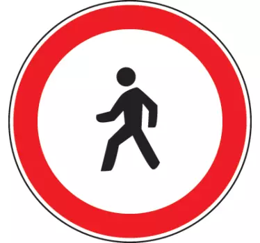 Klistremerke for fotgjengerskilt - Tenstickers