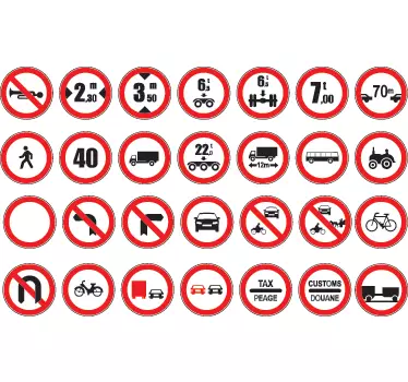 Forbudt sett med klistremerke - Tenstickers