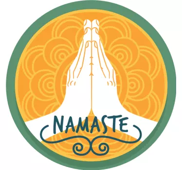 Namaste oransje veggdekor - Tenstickers