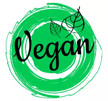 Vegansk med bladverkstedskilt - Tenstickers