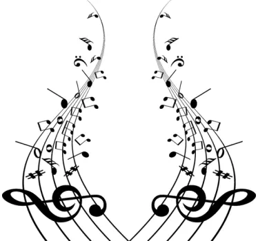 Musical headboard wall sticker - Tenstickers