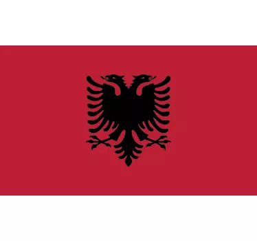 Flagg fra albanias veggklistremerke - Tenstickers
