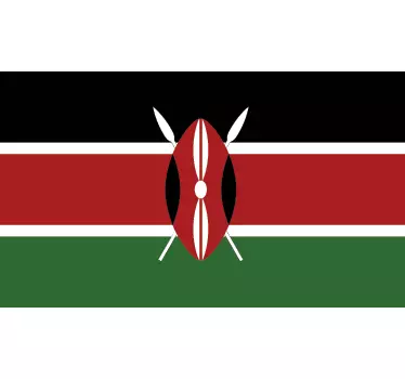 Kenya flagg klistremerke - Tenstickers