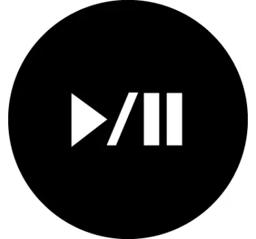 Spill / pause knapp bærbar klistremerke - Tenstickers