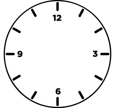 Klistremerke klokke minimalistisk design - Tenstickers