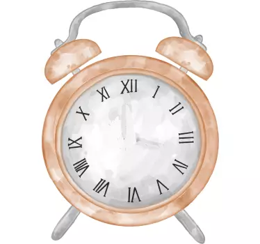 Klassisk beige alarm klistremerke klokke - Tenstickers