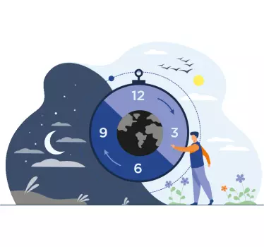 Verdenskonseptdesign klistremerke klokke - Tenstickers