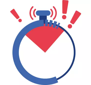 Timer med varsler klistremerke klokke - Tenstickers