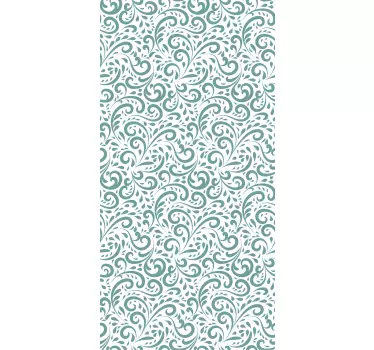Håndtegnet vintage blomstermønster dusj klistermerke - Tenstickers