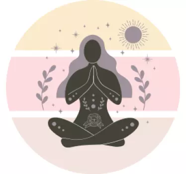 Vakre yogastillinger i sirkel andre sporter klistremerker - Tenstickers
