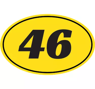 Personlig motorsykkel nummer klistremerke - Tenstickers