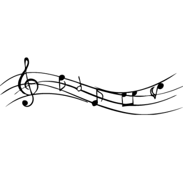 Musikk notater vegg klistremerke - Tenstickers