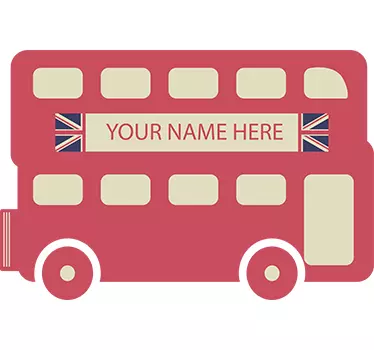 Personlig london buss klistremerke - Tenstickers