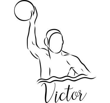 Vannpolo med navn klistremerker andre sporter - Tenstickers