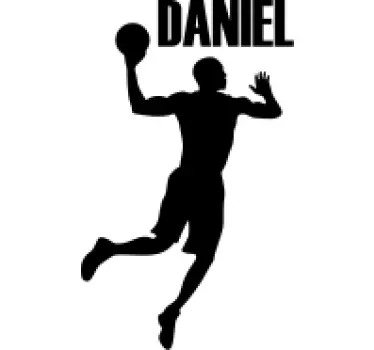 Jumpman met navn wallsticker - Tenstickers