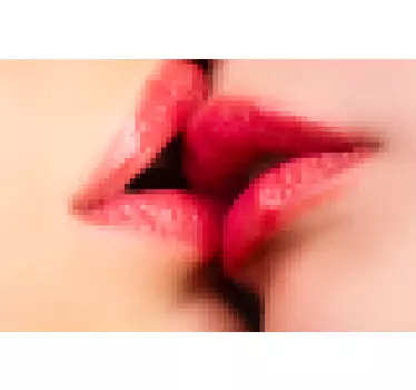 Kyss illustrasjon dusj klistermerke - Tenstickers