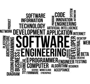 Ordsky for programvareutviklingKode, programmering, programvare,  - Tenstickers