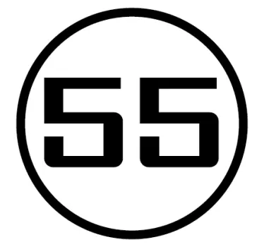 Personlig avrundet tall dekal til mc - Tenstickers