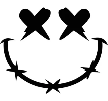 Dødt smil dekal til mc - Tenstickers