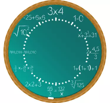 Matematiske problemer klistremerker klokke - Tenstickers