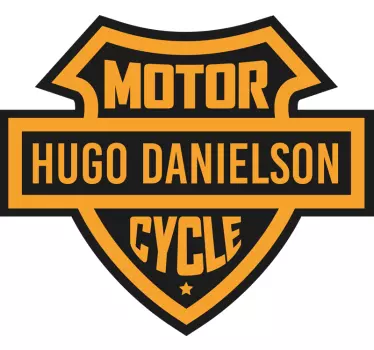 Motorsykkel logo klistremerke med navn - Tenstickers