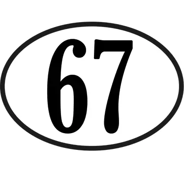 Nummer tilpassbar klistremerke til motorsykkel - Tenstickers