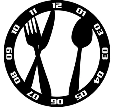 Bestikk klokke klistremerke - Tenstickers