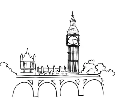 Big ben vegg klistremerke - Tenstickers