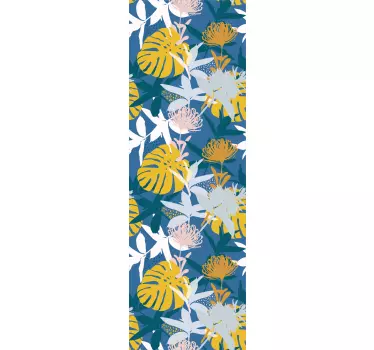 Blomster dørkarm klistremerke - Tenstickers