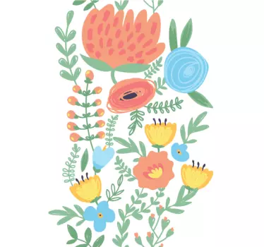 Blomster dørmerke - Tenstickers