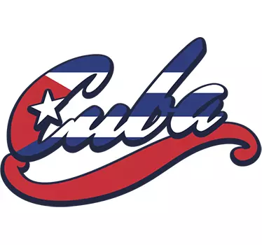 Cuba lettering flaggoverføringsbilde - Tenstickers