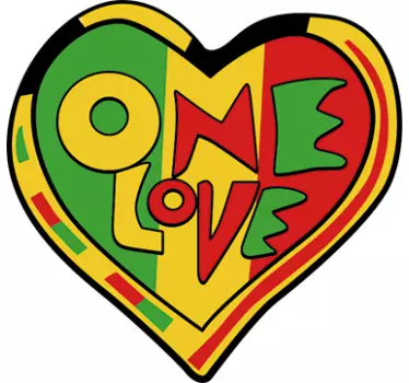 En kjærlighet rasta vegg klistremerke - Tenstickers