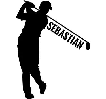 Golfspiller hjemme vegg klistremerke - Tenstickers