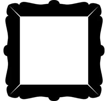 Klassisk firkantet ramme klistremerke - Tenstickers