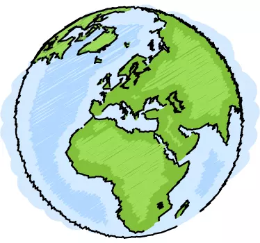 Klistremerke for planet jorden barn - Tenstickers