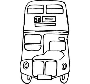 London buss tegning veggen klistremerke for soverommet - Tenstickers