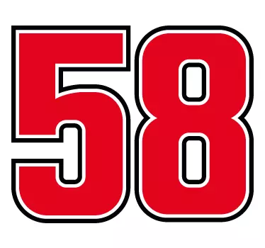 Moto 58 simoncelli motorsykkel klistremerker - Tenstickers