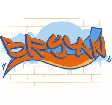 Personlig graffiti veggen klistremerke - Tenstickers