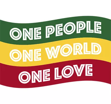Rasta flagg dekal - Tenstickers