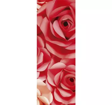 Rose blomster dør klistremerke - Tenstickers