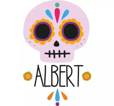 Skull mexico halloween veggoverføringsbilde - Tenstickers
