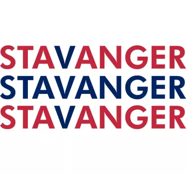 Stavanger tekst klistremerke hjemmemur klistremerke - Tenstickers
