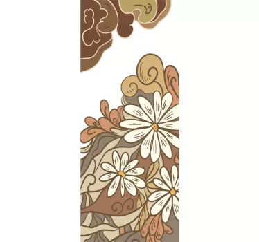 Tegning blomster dekal - Tenstickers