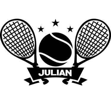 Tennis tilpassbar klistremerke - Tenstickers