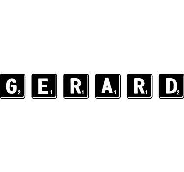 Tilpasset scrabble navn glassdørmerke - Tenstickers