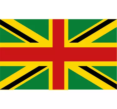 Vegg-klistremerke for britisk og jamaicansk flagg - Tenstickers